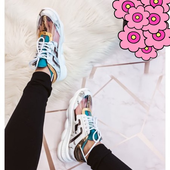 Cape Robbin Athena Marble Clear Sneakers 9 - Picture 2 of 10